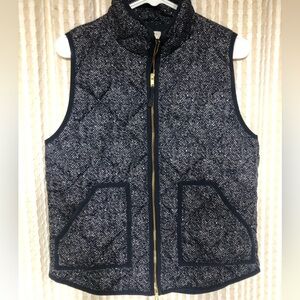 J. Crew Navy quilted puffer vest